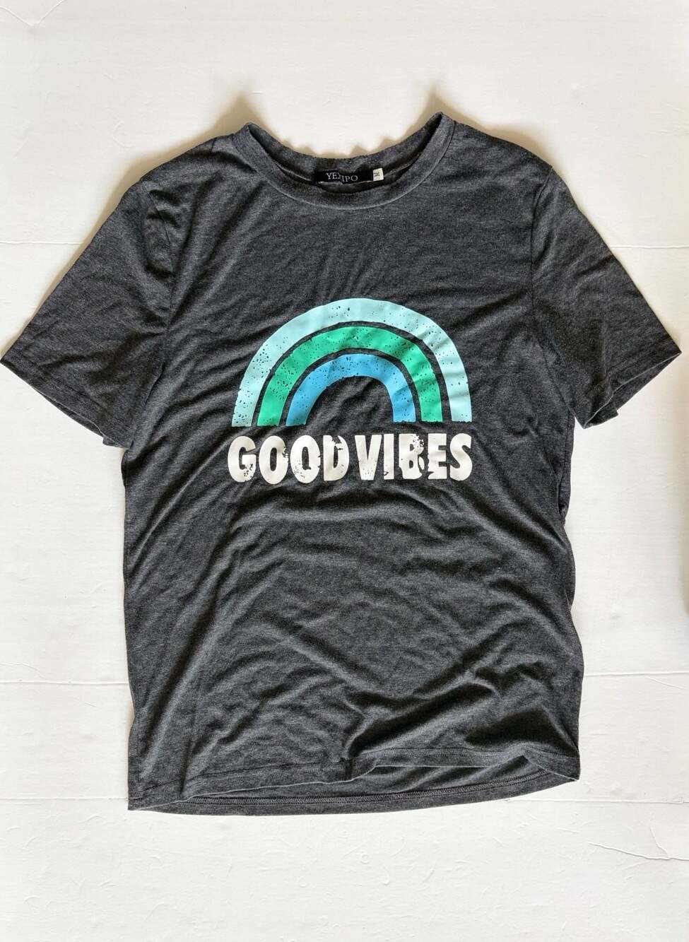 Yexipo Good Vibes Graphic T-Shirt Medium